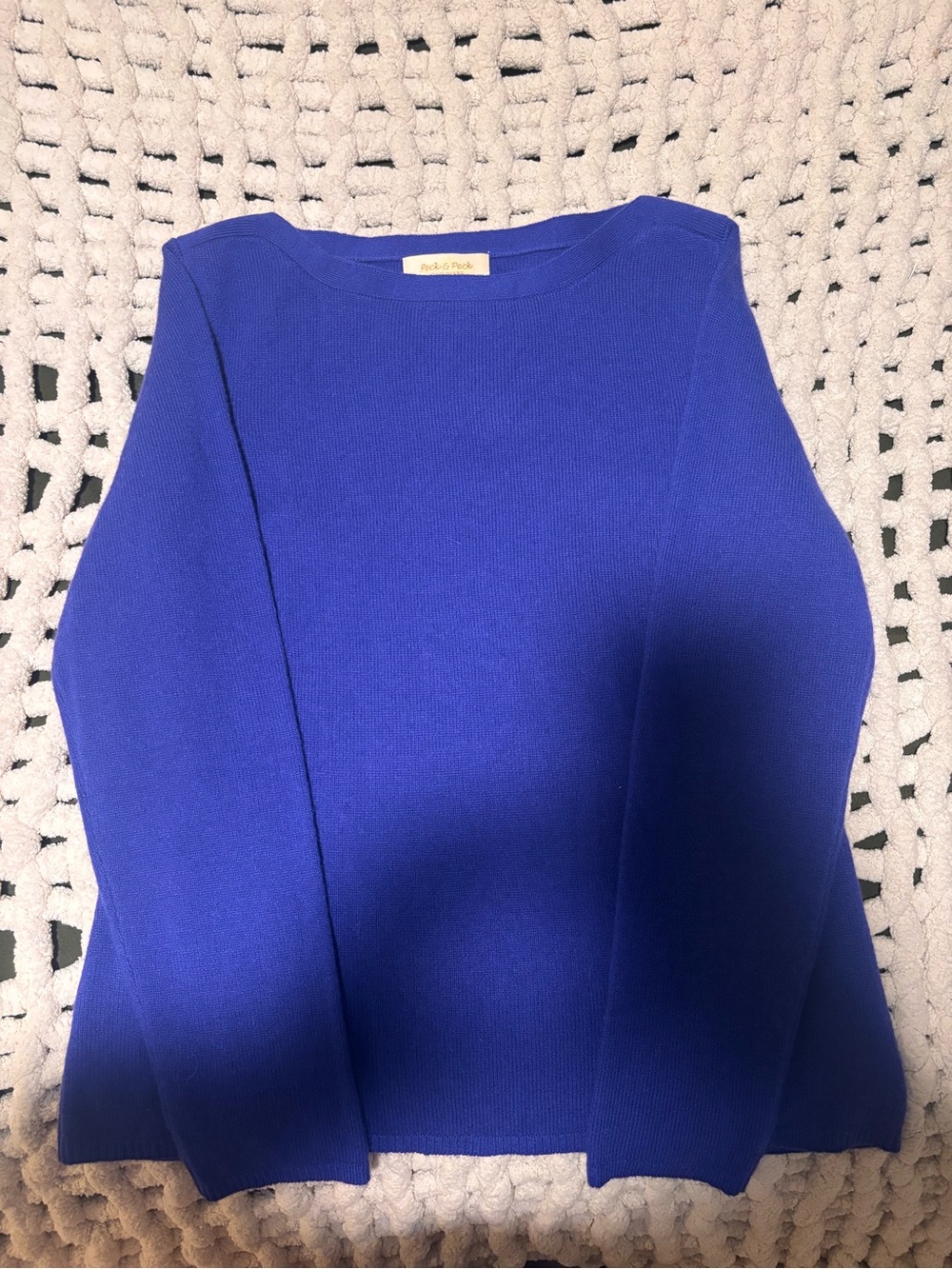 Peck & Peck Cobalt Blue Long Sleeve Knit Dress